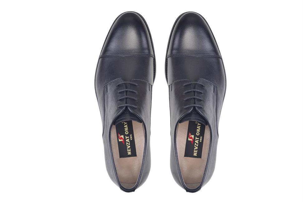 Siyah Klasik Bağcıklı Erkek Kösele Ayakkabı