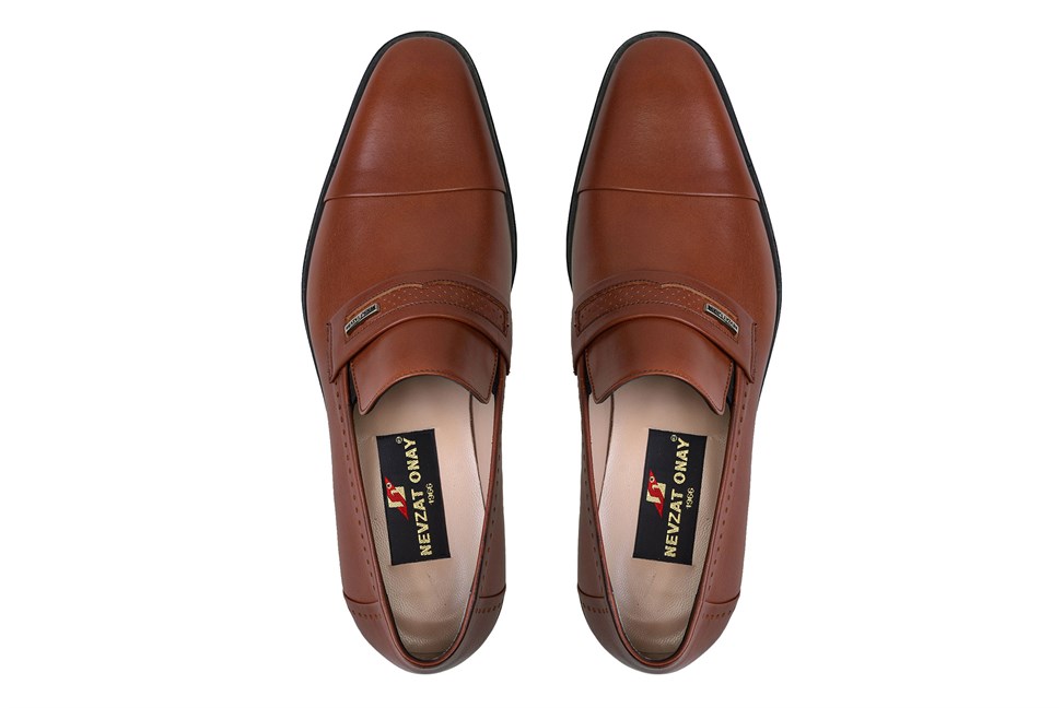Taba Klasik Kösele Erkek Loafer Ayakkabı