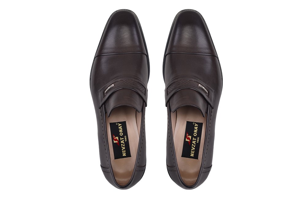 Kahverengi Klasik Bağcıksız Kışlık Erkek Ayakkabı -50115-