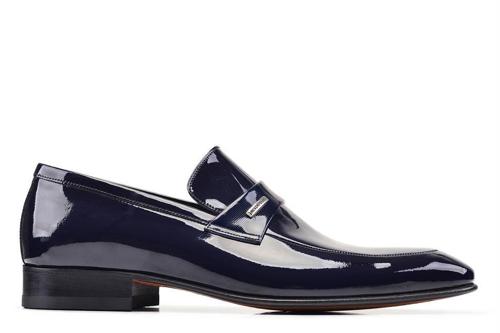 Lacivert Klasik Rugan Bağcıklı Erkek Kösele Ayakkabı