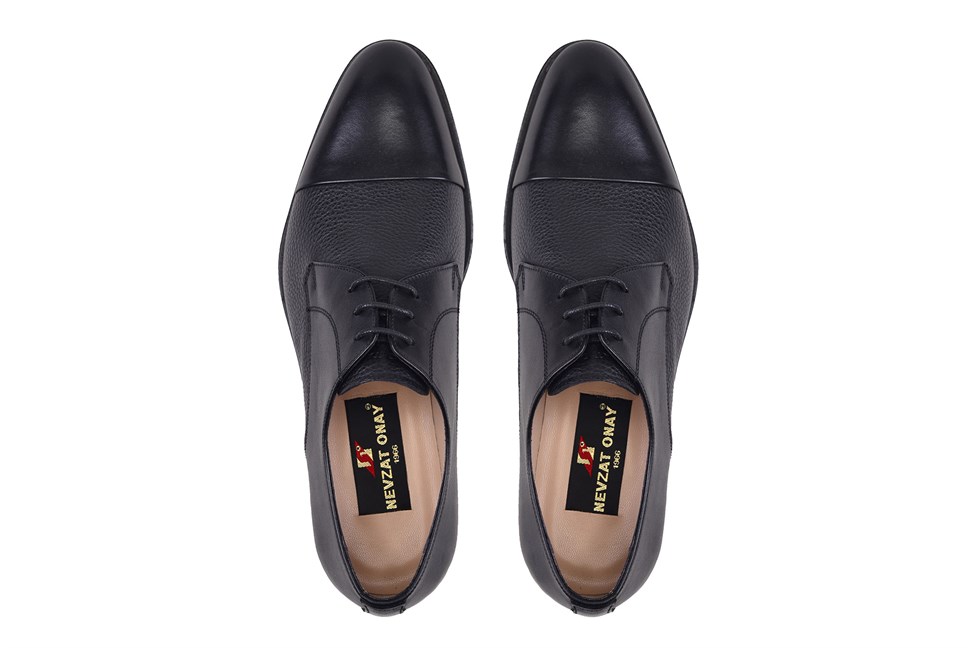 Siyah Deri Erkek Klasik Ayakkabı