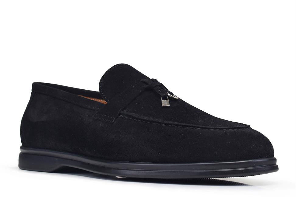 Süet Siyah Yazlık Loafer
