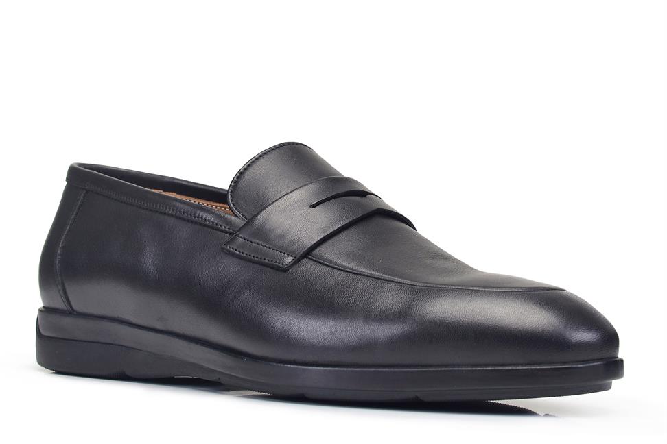 Siyah Loafer Yazlık Erkek Ayakkabı