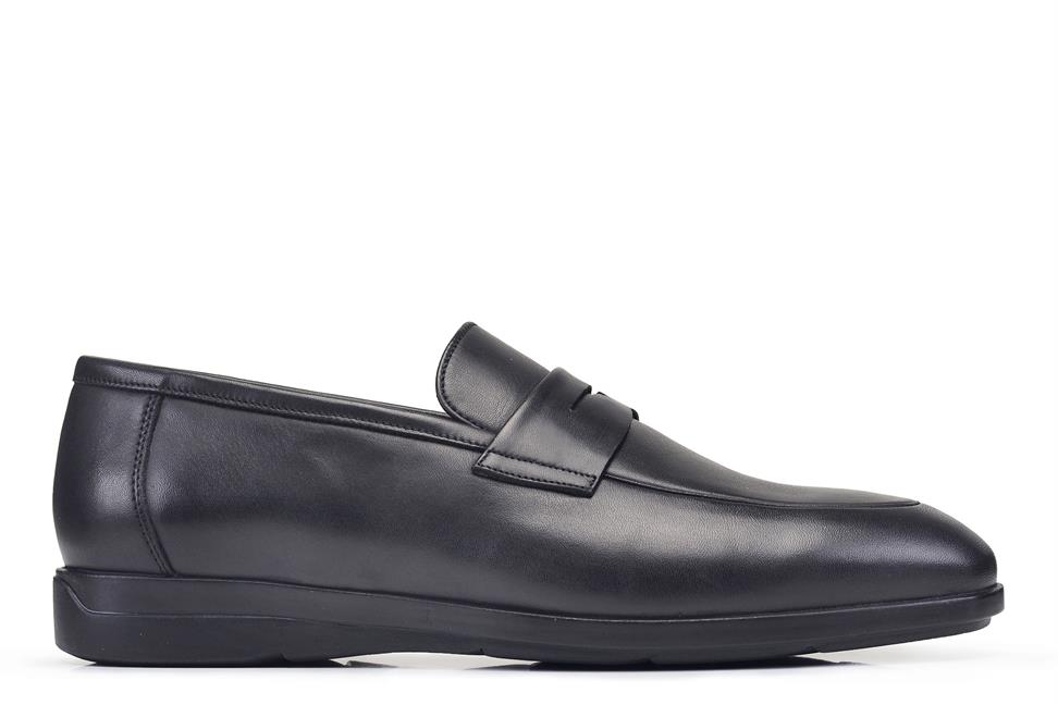 Siyah Loafer Yazlık Erkek Ayakkabı