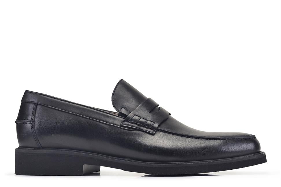 Siyah Bağcıksız Günlük Erkek Ayakkabı