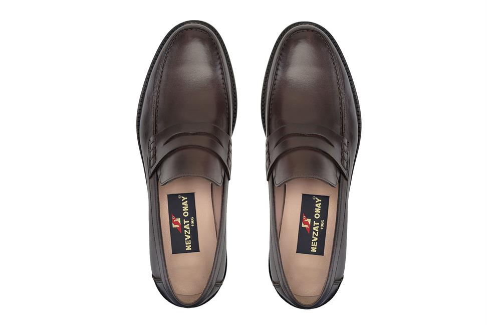 Kahverengi Loafer Kösele Erkek Ayakkabı