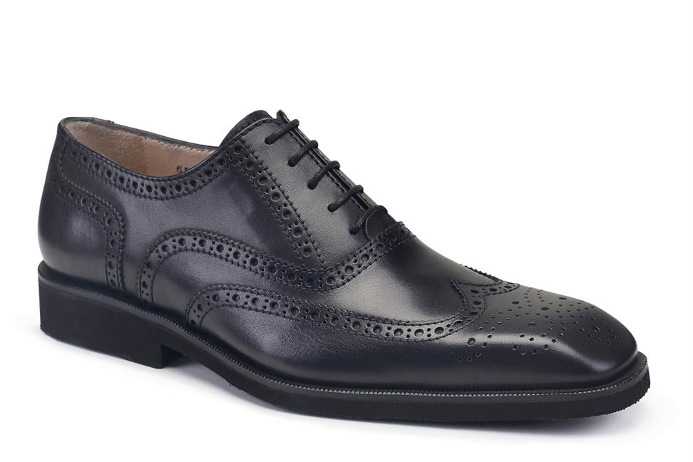 Siyah Oxford Bağcıklı Erkek Ayakkabı