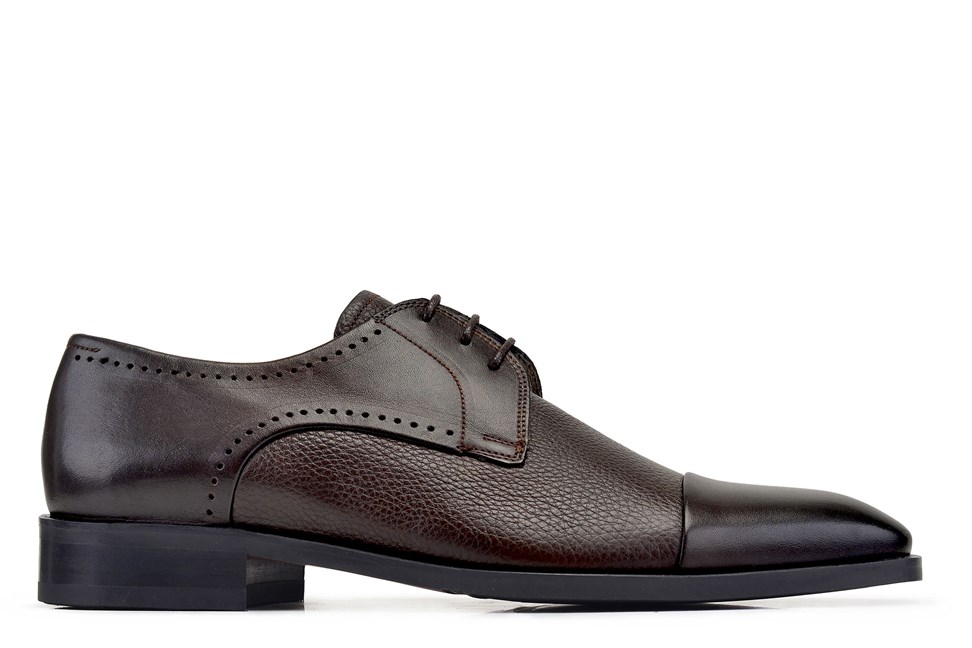 Kahverengi Bağcıklı Neolit Erkek Ayakkabı -56646-