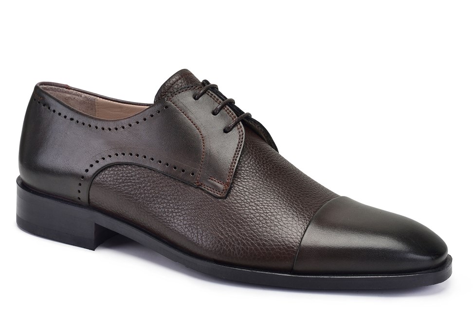 Kahverengi Bağcıklı Neolit Erkek Ayakkabı -56646-