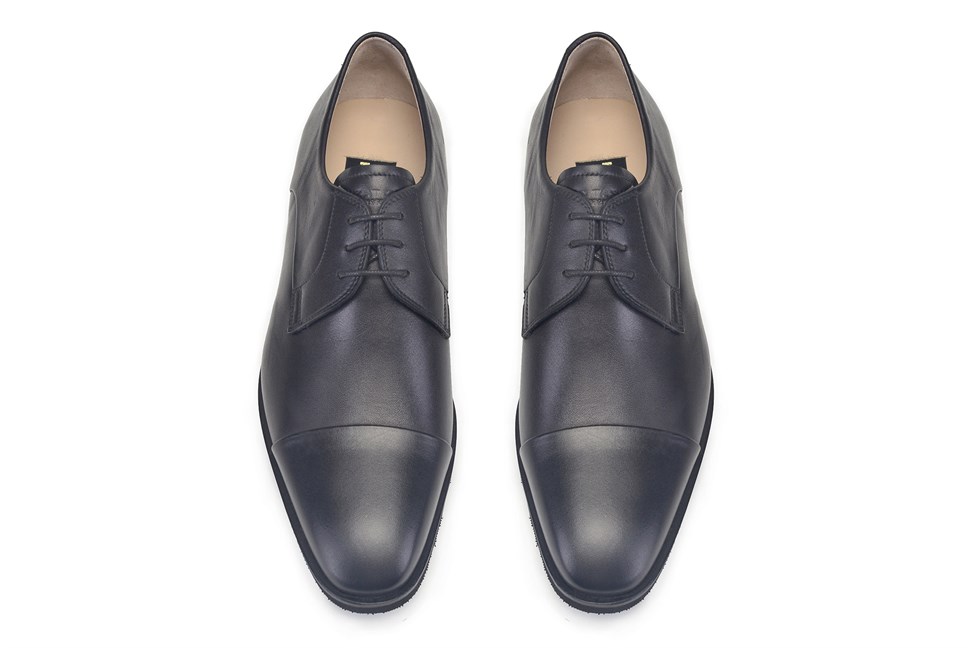 Siyah Derby Stil Günlük Erkek Ayakkabı