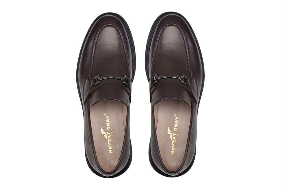 Kahverengi Tokalı Bağcıksız Kışlık Casual Ayakkabı -59182-