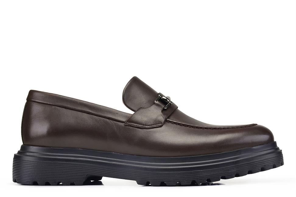 Kahverengi Tokalı Bağcıksız Kışlık Casual Ayakkabı -59182-