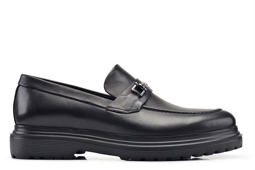 Siyah Bağcıksız Erkek Günlük Ayakkabı