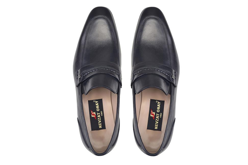 Siyah Bağcıksz Erkek Klasik Ayakkabı