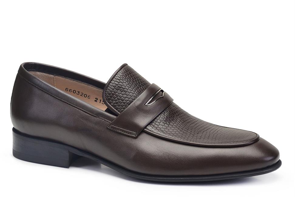 Kahverengi Bağcıksız Neolit Erkek Ayakkabı -21572-