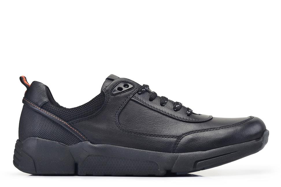 Siyah Bağcıklı Erkek Sneaker Ayakkabı