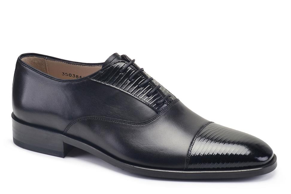 Siyah Klasik Bağcıklı Neolit Erkek Ayakkabı -70111-