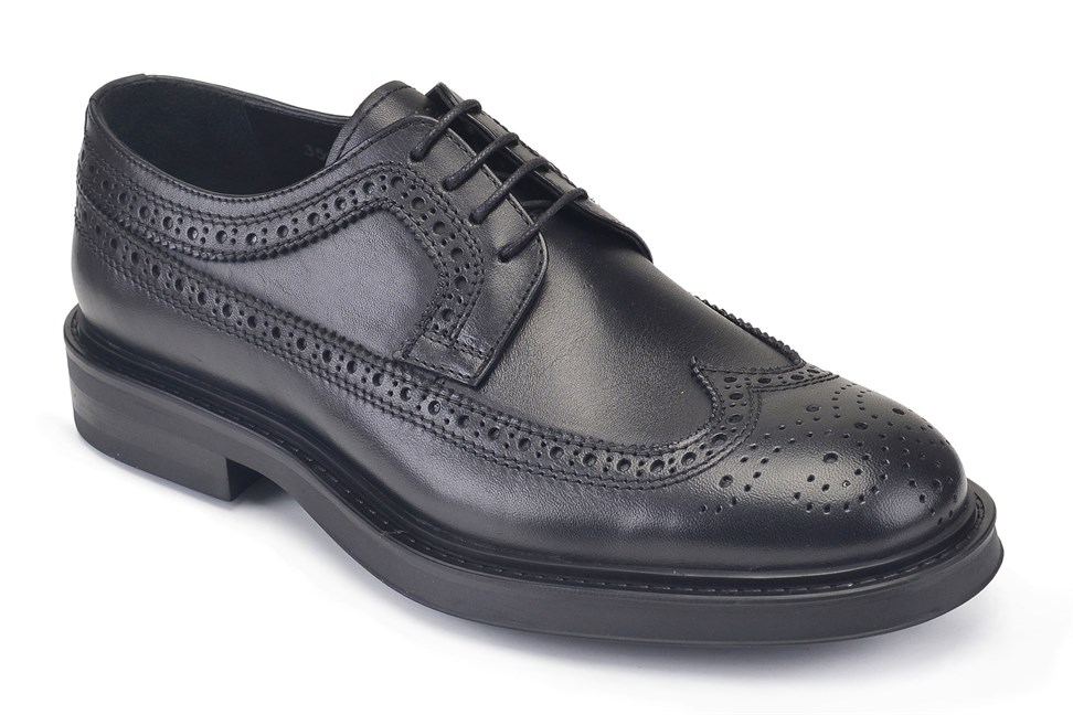 Siyah Bağcıklı Derby Ayakkabı