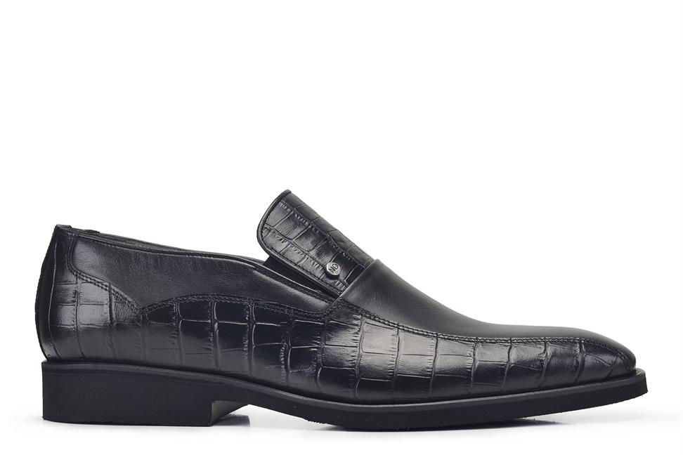 Siyah Bağcıksız Günlük Erkek Ayakkabı