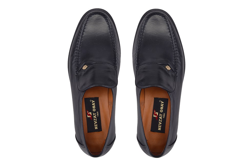 Siyah Bağcıksız Erkek Günlük Ayakkabı