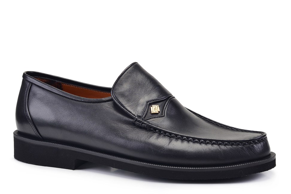 Siyah Bağcıksız Erkek Günlük Ayakkabı