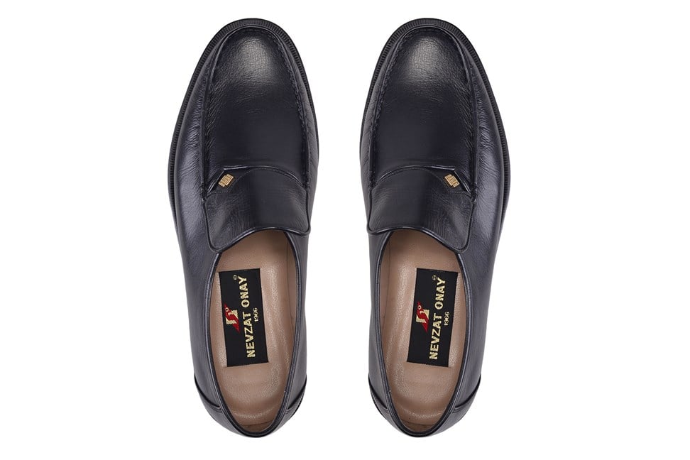 Siyah Klasik Kösele Erkek Rok Ayakkabı