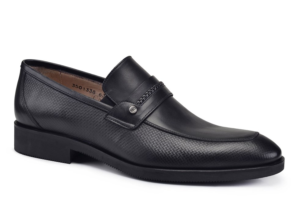 Siyah Bağcıksız Termo Erkek Ayakkabı -63201-