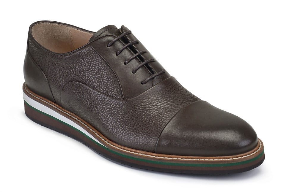 Kahverengi Bağcıklı Oxford Stil Casual Erkek Ayakkabı
