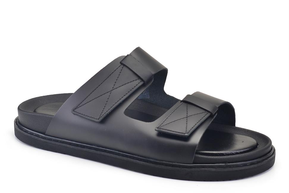 Siyah Cırtlı Terlik