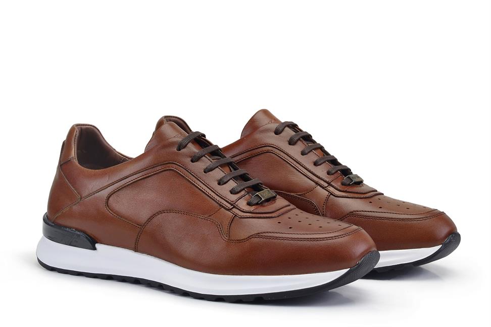 Taba Bağcıklı Erkek Sneaker Ayakkabı