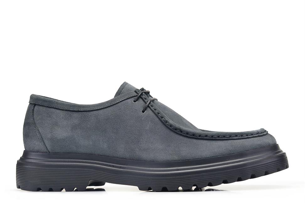 Mavi Klasik Bağcıklı Erkek Süet Ayakkabı