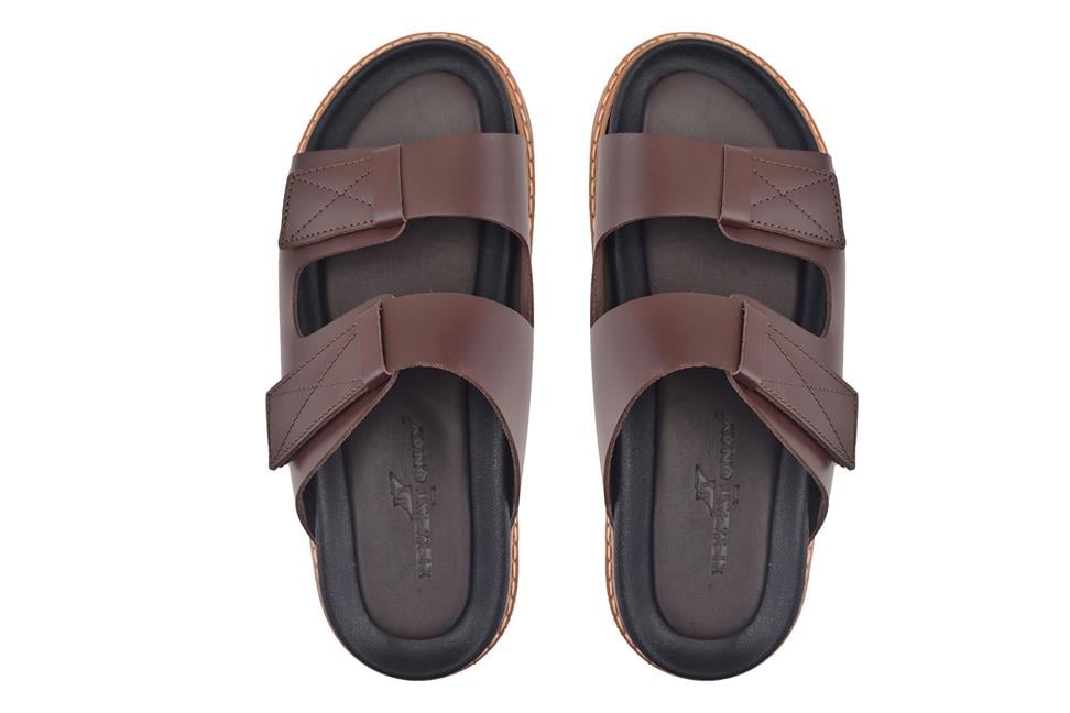 Kahverengi Cırtlı Terlik