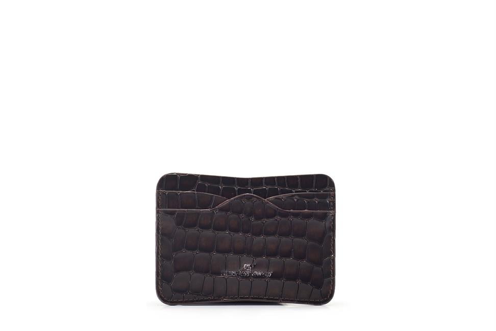 Kahverengi Kroko Deri Kartlık