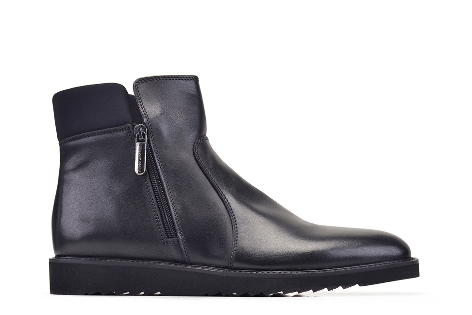 Siyah Günlük Fermuarlı Bot