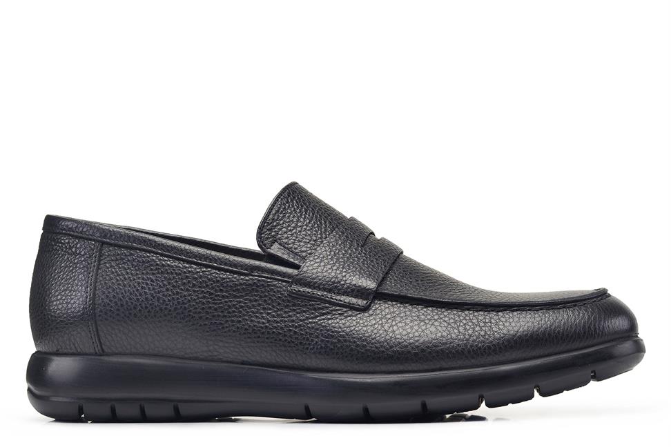 Siyah Bağcıksız Erkek Günlük Ayakkabı