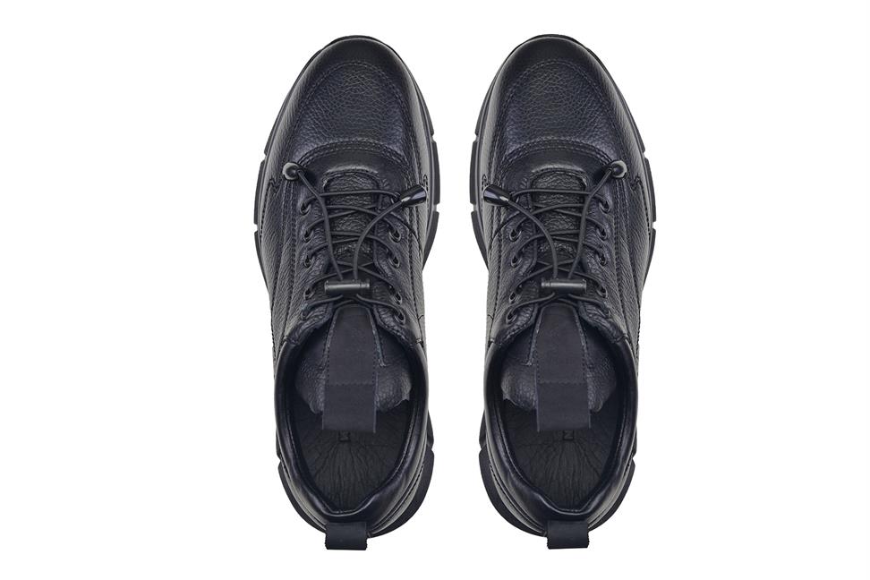 Siyah Bağcıklı Erkek Sneaker Ayakkabı