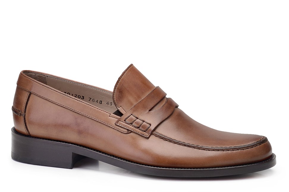 Taba Penny Loafer Kösele Erkek Ayakkabı