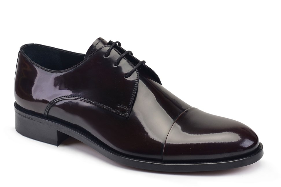 Bordo Açma Klasik Bağcıklı Kösele Erkek Ayakkabı