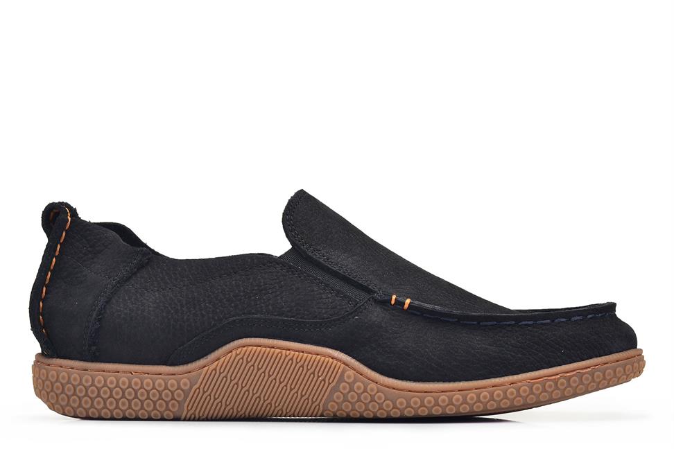 Siyah Bağcıksız Erkek Yazlık Ayakkabı