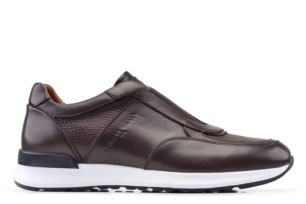 Kahverengi Bağcıksız Erkek Sneaker Ayakkabı