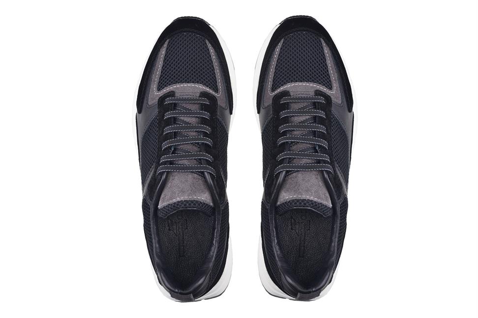 Siyah Bağcıklı Erkek Sneaker Ayakkabı
