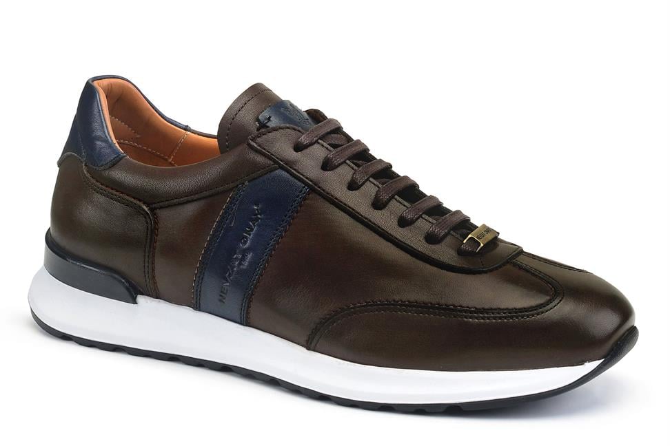 Kahverengi Bağcıklı Erkek Sneaker Ayakkabı