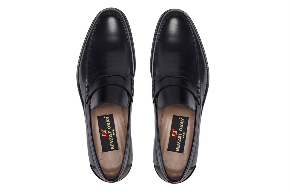 Siyah Spaz Klasik Erkek Kösele Ayakkabı