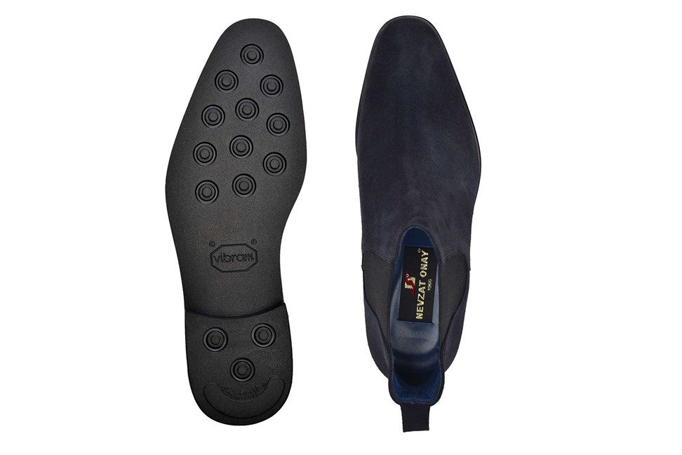 Deri Lacivert Klasik Chelsea Erkek Bot