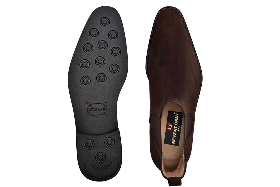 Deri Kahverengi Klasik Chelsea Erkek Bot