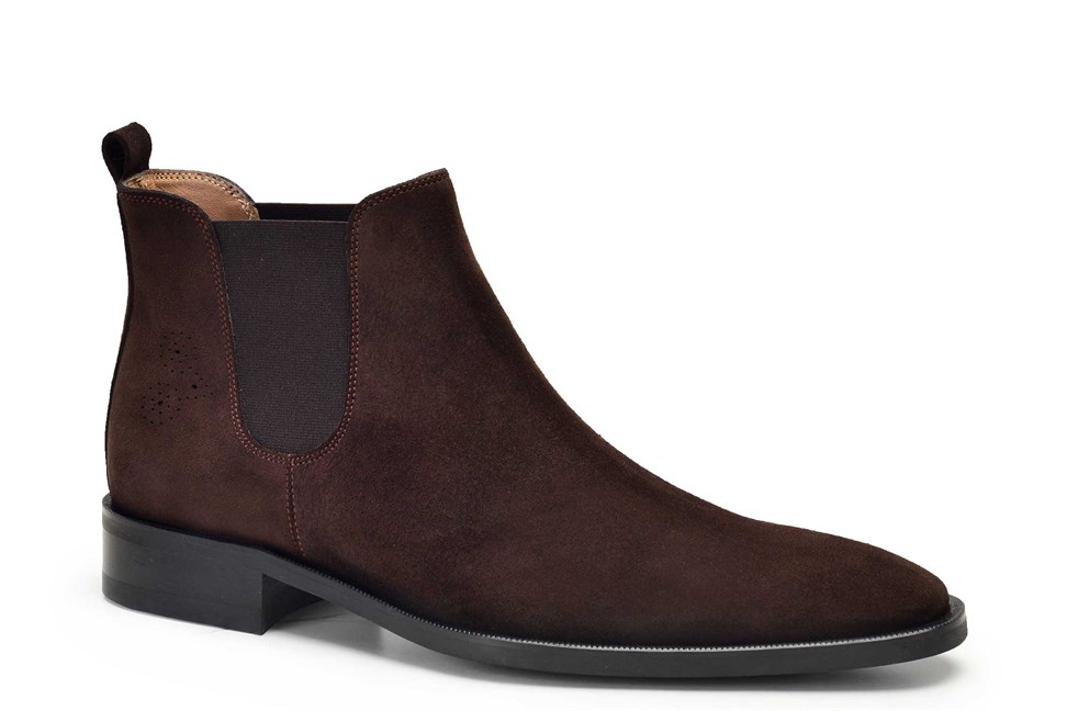 Deri Kahverengi Klasik Chelsea Erkek Bot