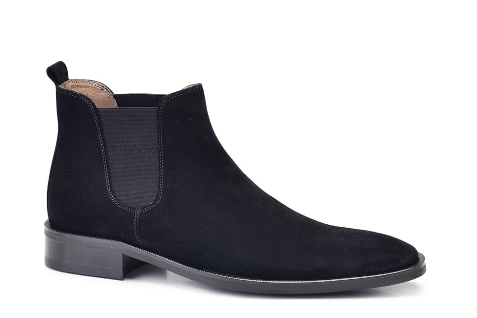 Deri Siyah Klasik Chelsea Erkek Bot