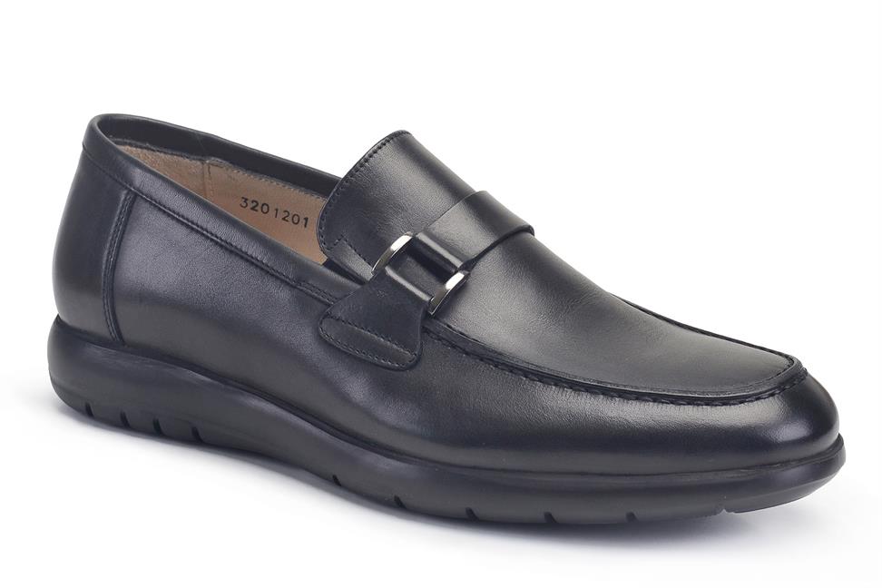 Siyah Bağcıksız Günlük Erkek Ayakkabı