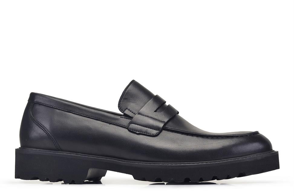 Siyah Bağcıksız Erkek Günlük Ayakkabı