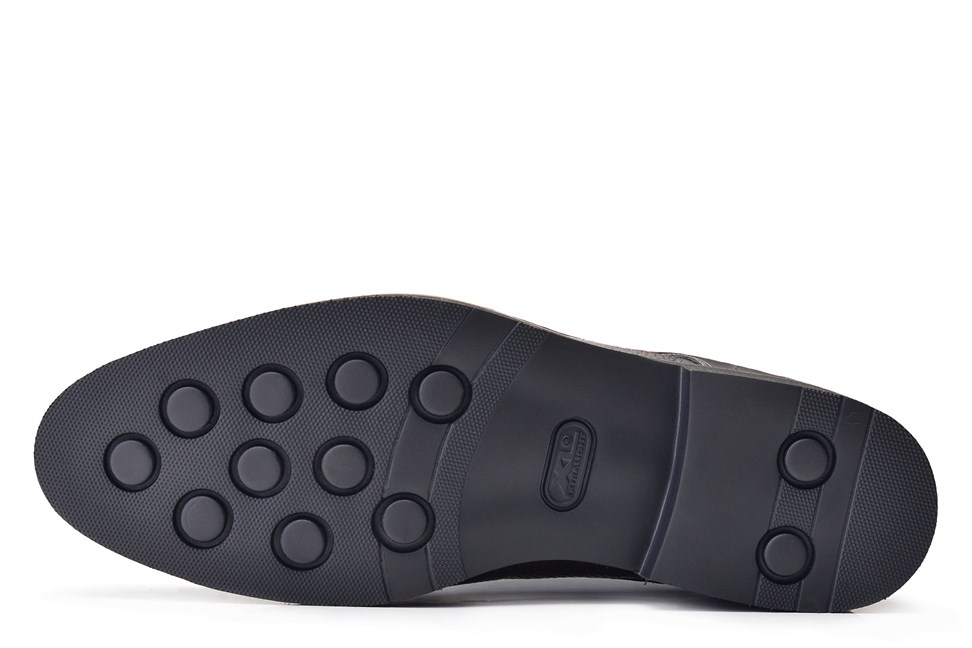 Hakiki Deri Siyah Günlük Bağcıklı Erkek Ayakkabı -11923-